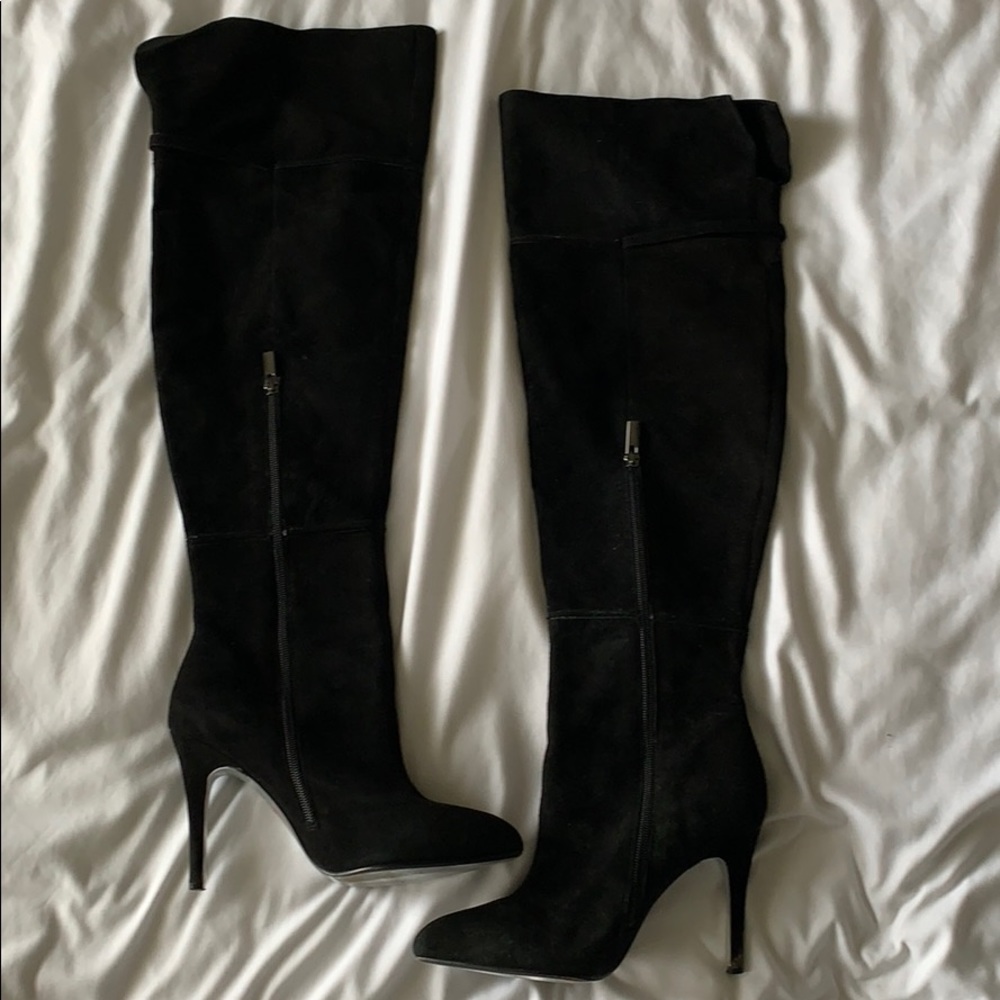 Kristin Cavallari Black Over the Knee Boots